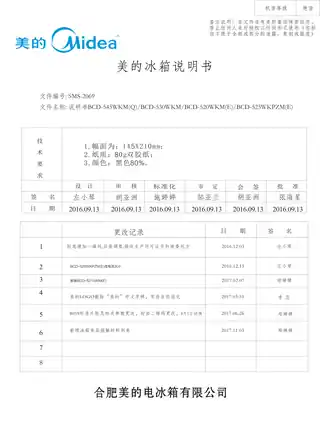 Midea美的 美的冰箱BCD-525WKPZM(E)星际银